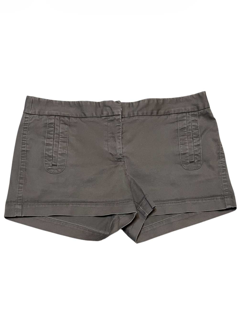 Women’s j. Crew Stretch Chino Shorts Size 10 With Utility Pockets Gray